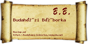 Budaházi Bíborka névjegykártya